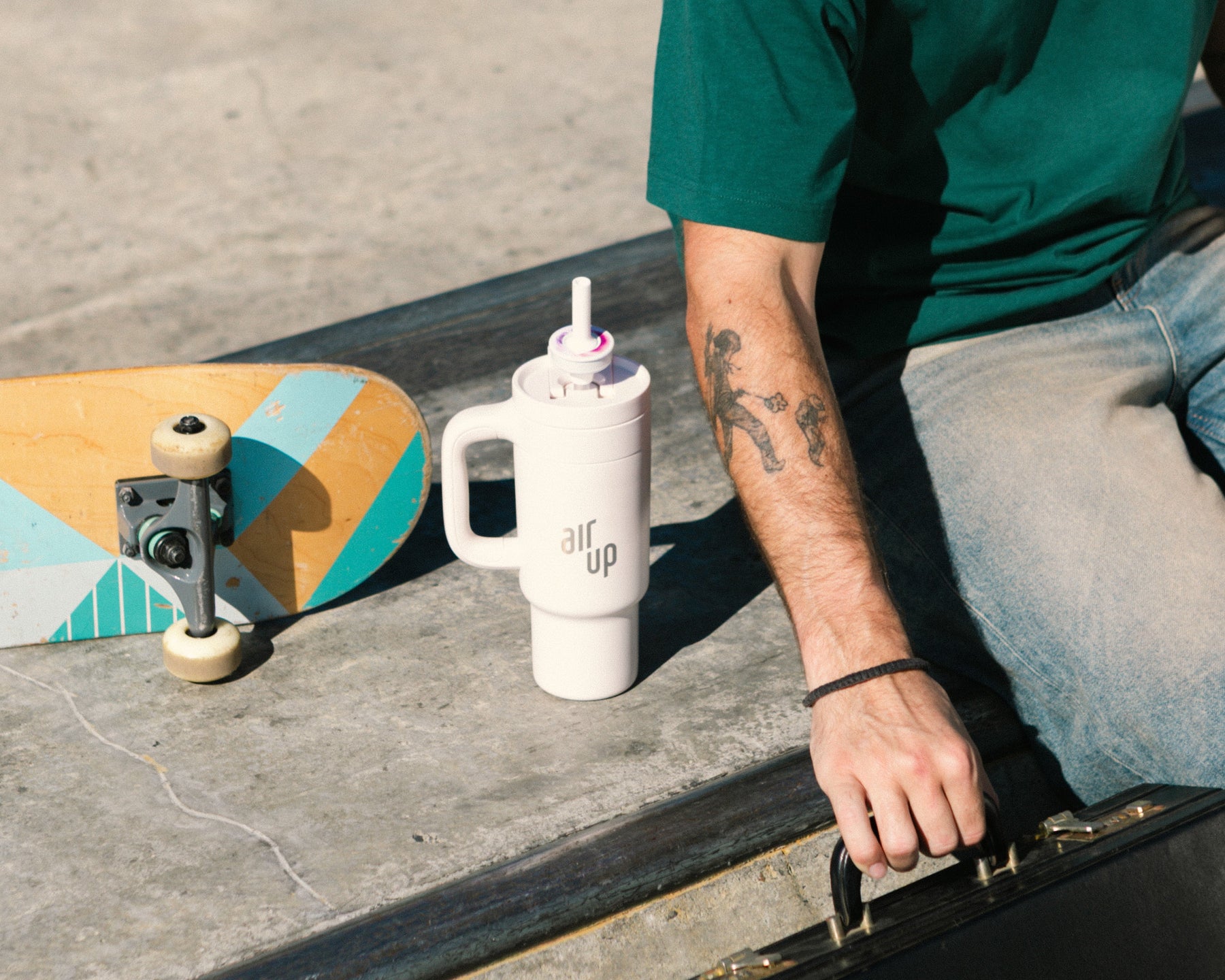 air up® Tumbler with Handle 890 ml Creamy White