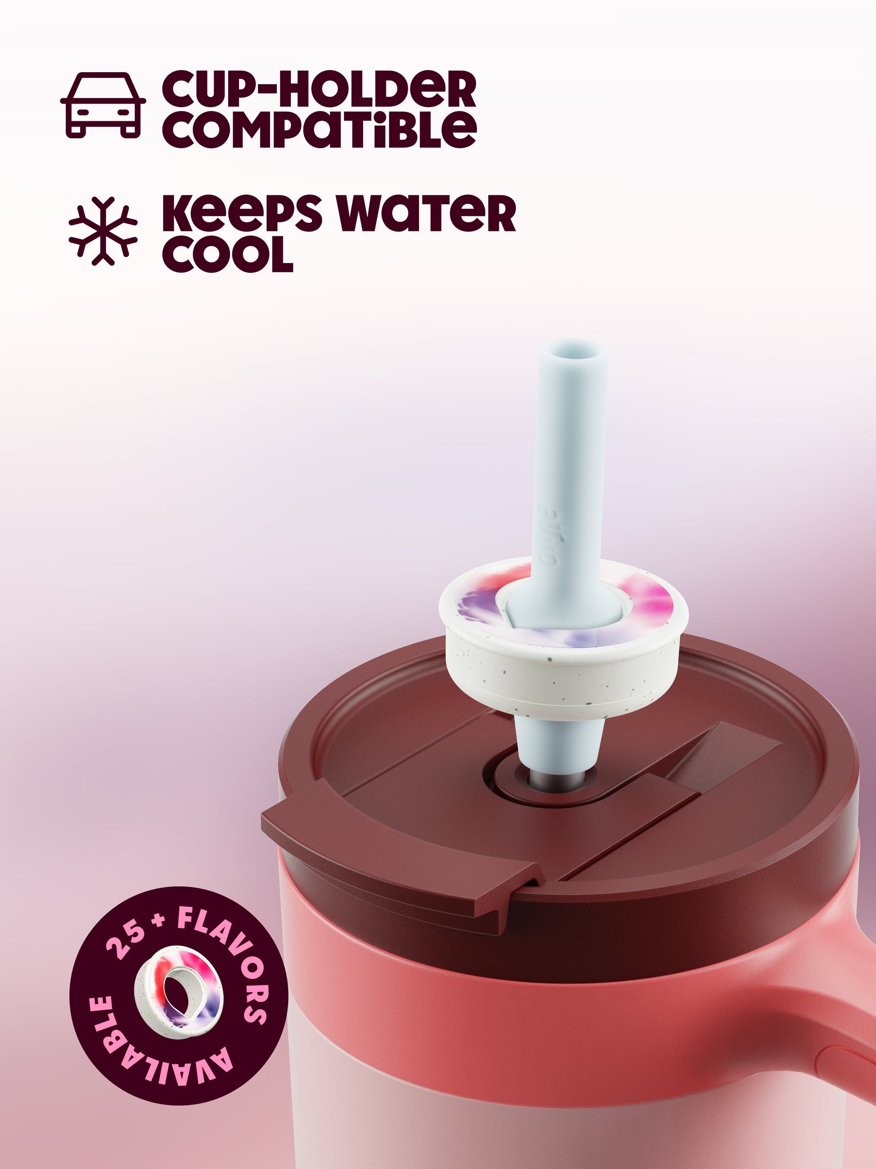 air up® Tumbler with Handle Coral Pink 890 ml