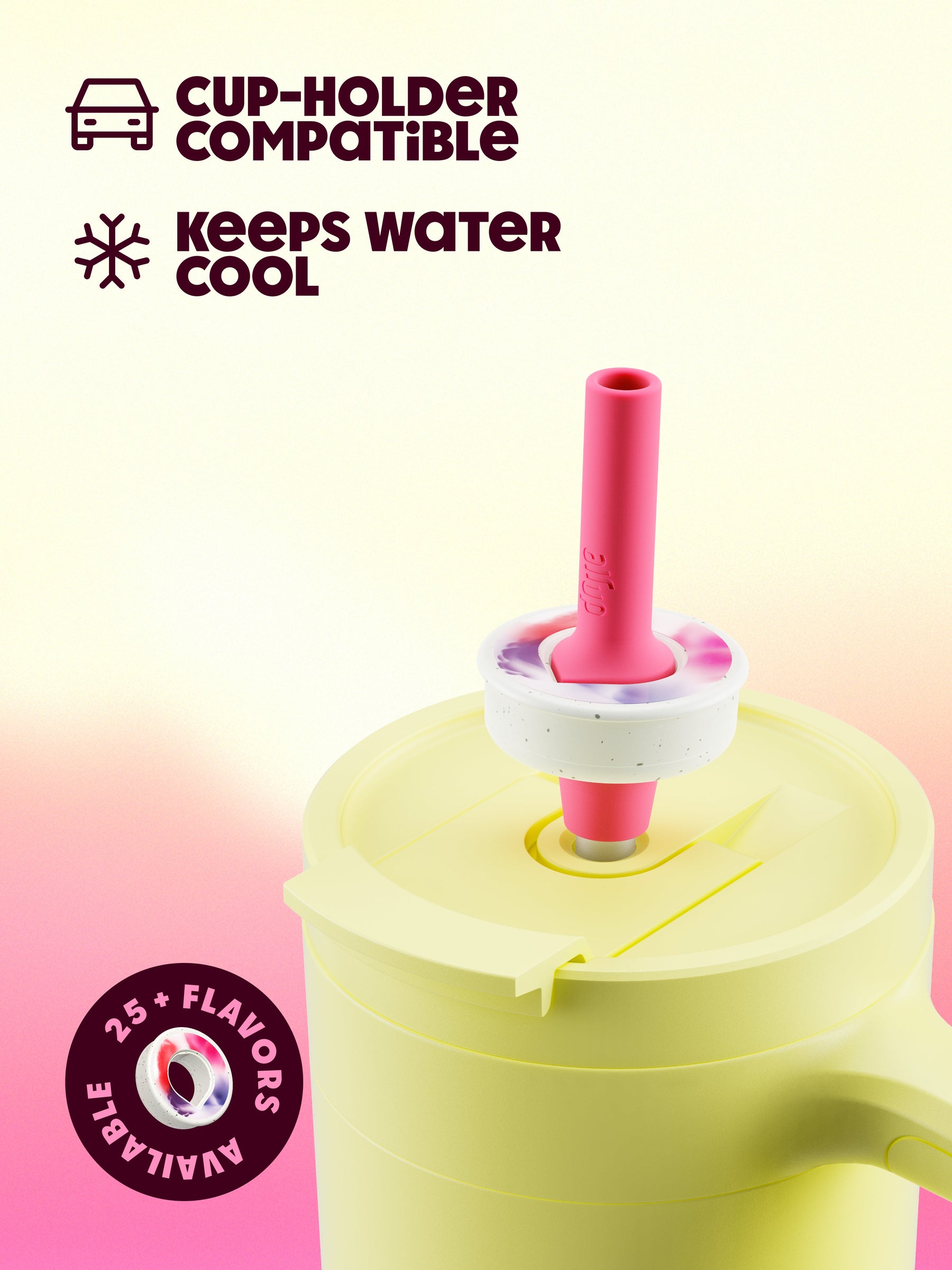 890 ml air up® Tumbler mit Griff Buttercup Pink